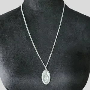 no brand | Jewelry | Virgin Mary Sterling Silver Plated Oval Vintage ...